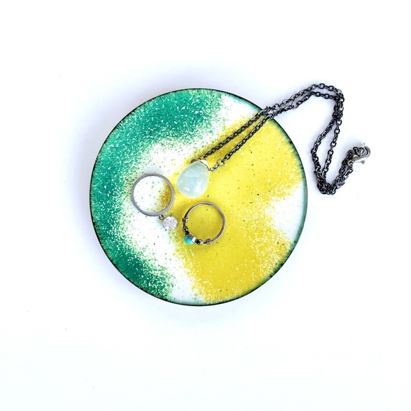 Vintage Enamelled Copper Trinket Dish - Picture 3 of 14